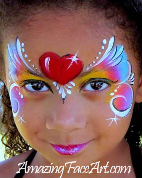 rainbow heart face painting West Hartford CT
