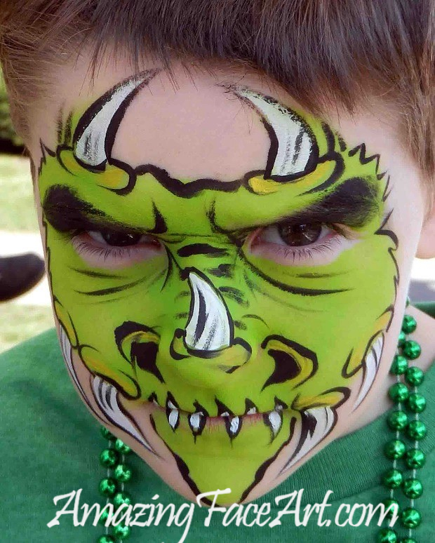 dragon face painting CT