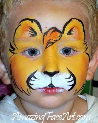 lion cub face painting for boys CT
