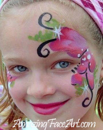 flower face painting CT
