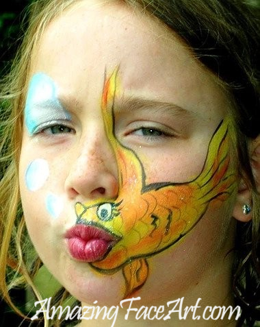 gold fish face painting CT
