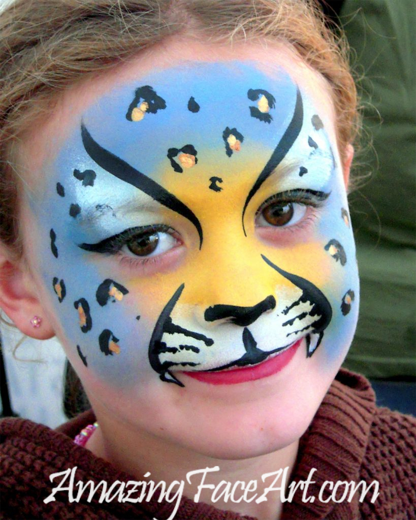 cheetah face painting CT